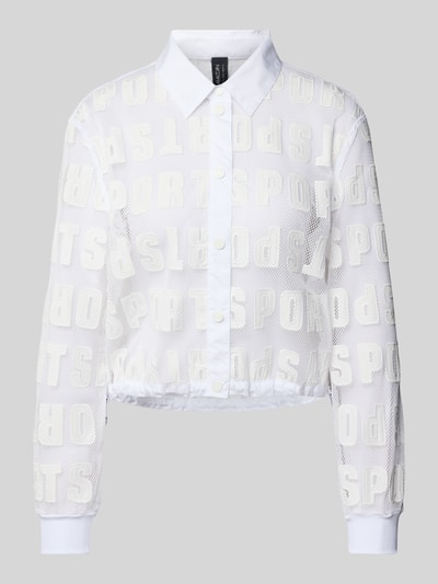 Marc Cain Semitransparenter Blouson mit Druckknopfverschluss Weiss 2