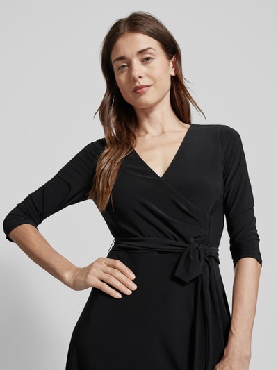 Lauren Ralph Lauren Kleid mit V-Ausschnitt Modell 'CARLYNA' Black 3