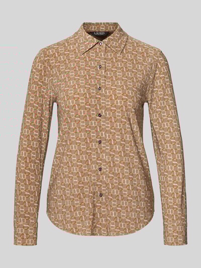 Lauren Ralph Lauren Slim Fit Bluse mit Knopfleiste Modell 'DAQUANE' Beige 2
