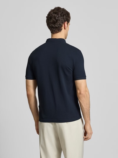 HECHTER PARIS regular fit poloshirt met opstaande kraag Marineblauw - 5
