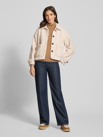 Mustang Jacke aus Teddyfell mit ausgesetzten Taschen Weiss 1