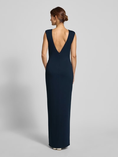 Lauren Ralph Lauren Abendkleid mit Rundhalsausschnitt und Raffungen Modell 'EBRELLE' Dunkelblau 5