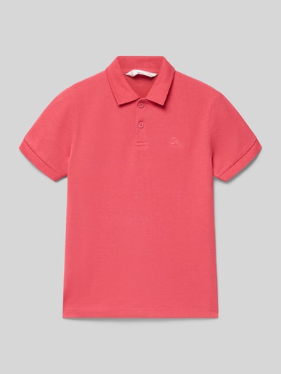 Produktfoto, Poloshirt aus Baumwolle von Mango in Rosa, kurzer Ärmel, Polokragen, gerader Schnitt, reine Baumwolle, Größe 116, glatte Textur