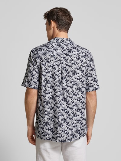 Tom Tailor Freizeithemd mit Allover-Muster Dunkelblau 5