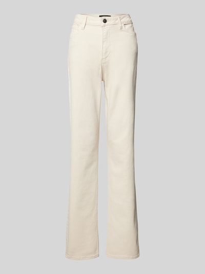 Pieces Jeansy o kroju straight fit z mieszanki bawełny model ‘KELLY’ Écru 2