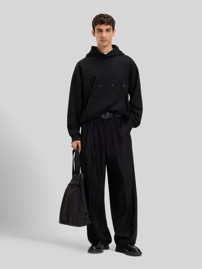 HUGO Oversized hoodie van puur katoen Zwart - 1