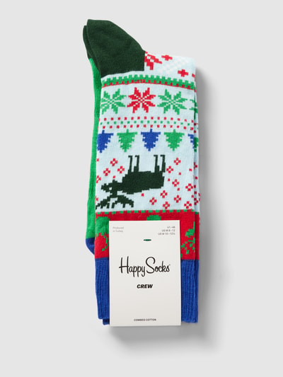 Happy Socks Sokken met motiefprint Groen - 3