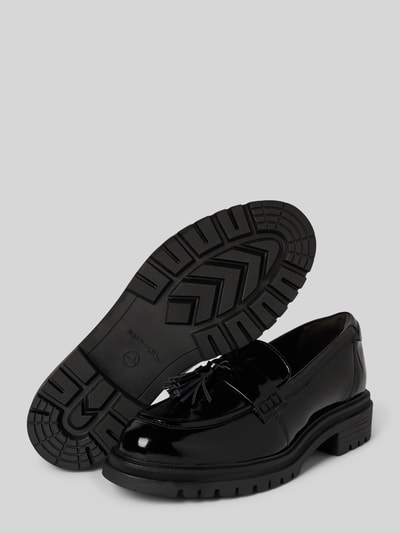 Tamaris Loafers met labeldetail Zwart - 4