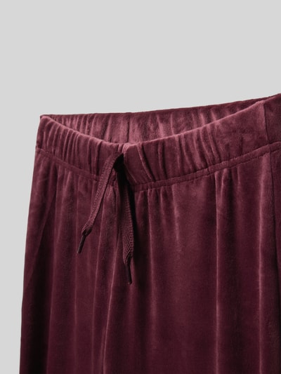 Only Regular fit sweatpants in fluweellook, model 'REBEL' Bordeaux - 2