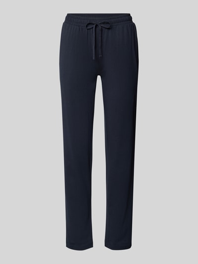 Produktfoto, Sweatpants mit elastischem Bund von Marc O’Polo aus reiner Baumwolle, lockere Passform, unifarbenes Design, dunkelblau