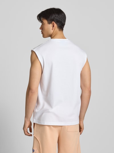 HUGO Blue Regular Fit Tank Top aus reiner Baumwolle Modell 'NURAZAK' Weiss 5