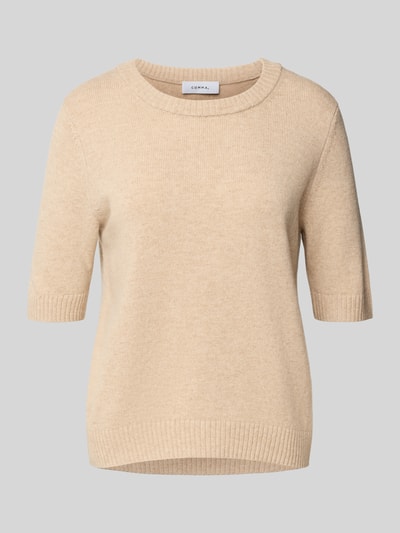comma Gebreide pullover van wolmix met 1/2-mouwen Zand - 2