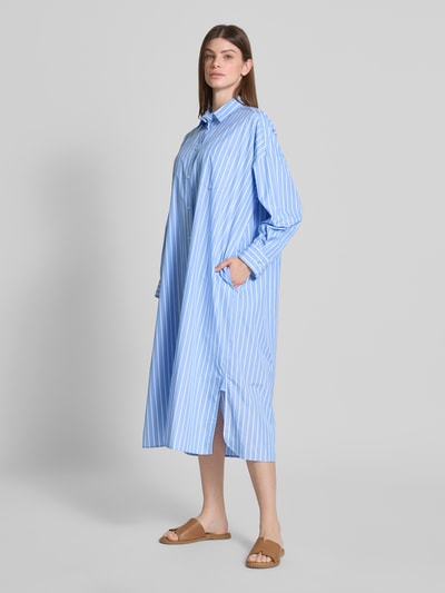 Weekend Max Mara Fließendes Hemdblusenkleid aus reiner Baumwolle Modell 'MOLINA' Hellblau 1