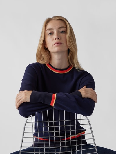 Victoria Victoria Beckham Pullover mit Kontraststreifen  Marineblau 6