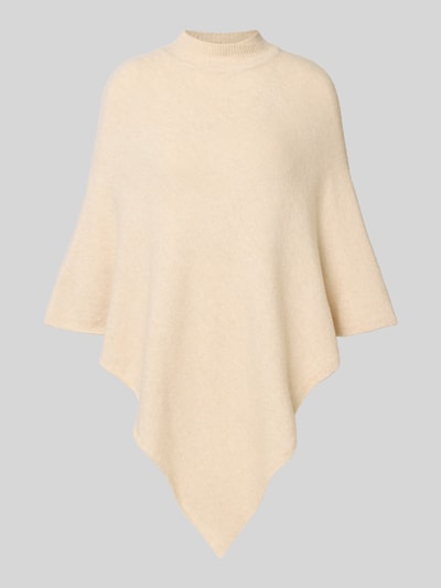 Pieces Loose fit gebreide poncho met ronde hals en kraag, model 'FORTUNA' Offwhite - 2
