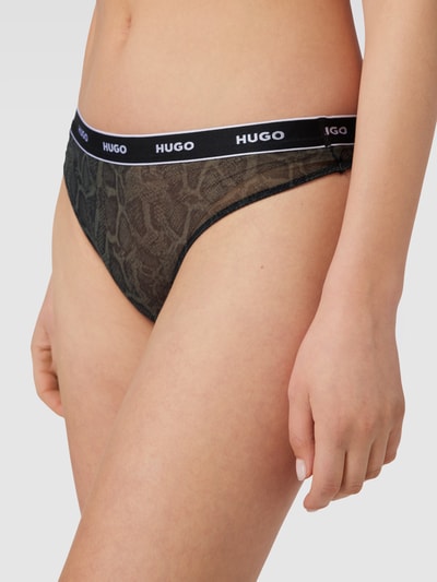 HUGO String mit Allover-Print Modell 'Python' Black 3