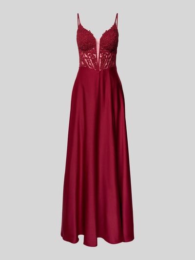 Mascara Abendkleid mit Herz-Ausschnitt Dunkelrot 2