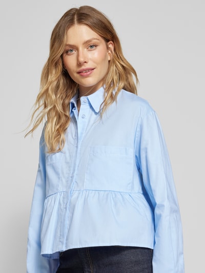 Be Pure Dutch Regular fit blouse in laagjeslook Lichtblauw - 3