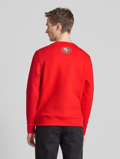 BOSS Orange Sweatshirt mit Label-Patch Modell 'NFL' Hellrot 5