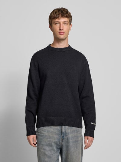 JACK & JONES Strickpullover mit Label-Stitching Modell 'NORREBRO' Black 4