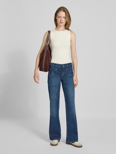 Cambio Regular fit jeans met steekzakken, model 'TESS' Blauw - 1