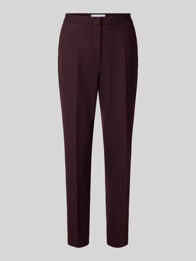Raffaello Rossi Regular fit stoffen broek met persplooien, model 'DORO' Bordeaux - 2