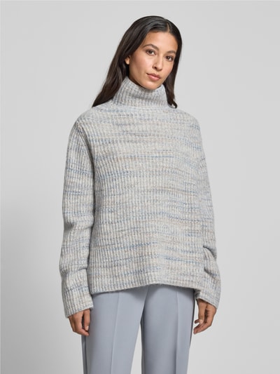 Drykorn Strickpullover mit Stehkragen Modell 'VARISA' Hellgrau Melange 4