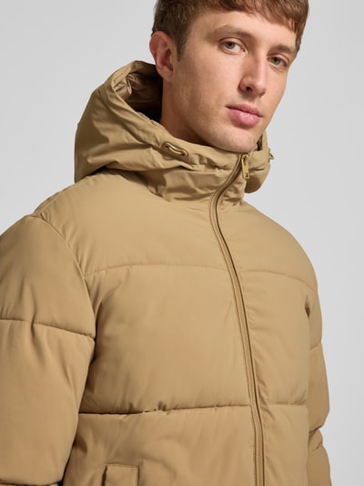 JACK & JONES Steppjacke mit Kapuze Modell 'GALAXY' Mittelbraun 3