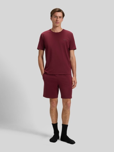 BOSS Regular Fit T-Shirt aus Baumwoll-Mix Modell 'MIX&MATCH' Dunkelrot 1