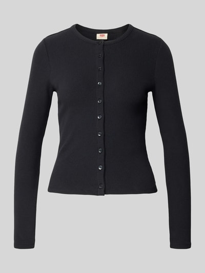 Levi's® Kardigan z dzianiny z okrągłym dekoltem model ‘RORY’ Czarny 2