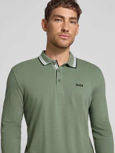 BOSS Green Regular fit poloshirt van puur katoen Lindegroen - 3