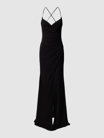 Luxuar Abendkleid mit Raffungen Black 2