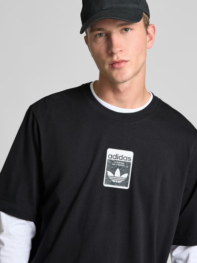 adidas Originals T-Shirt mit Label-Print Black 3