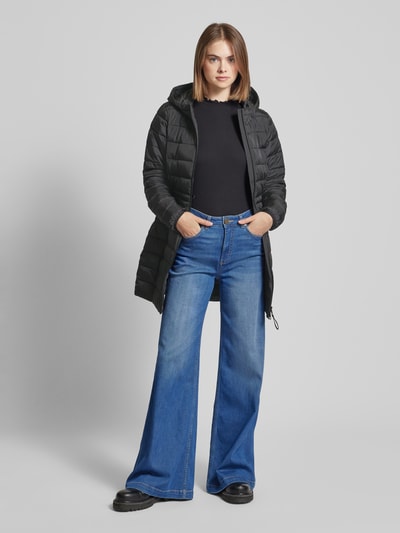 Tom Tailor Denim Steppmantel mit Kapuze Black 1