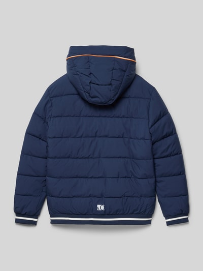 s.Oliver RED LABEL Regular fit gewatteerd jack met capuchon Marineblauw - 3
