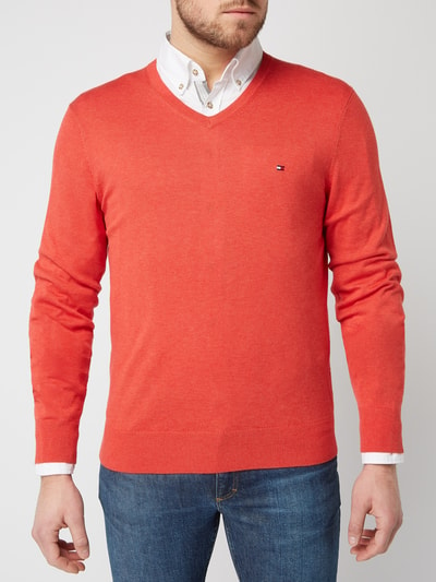 Tommy Hilfiger Pullover aus Baumwoll-Seide-Mix  Rot 4