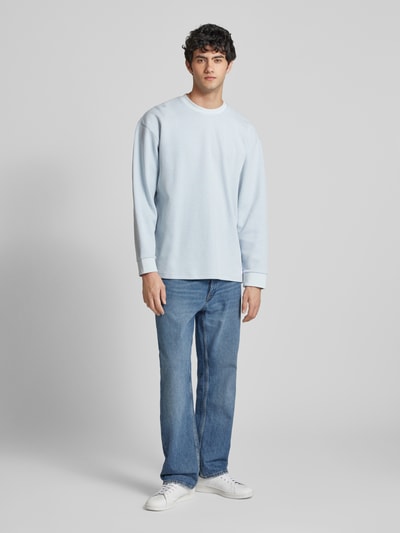 Hugo Blue Gebreide pullover met opstaande kraag Lichtblauw - 1