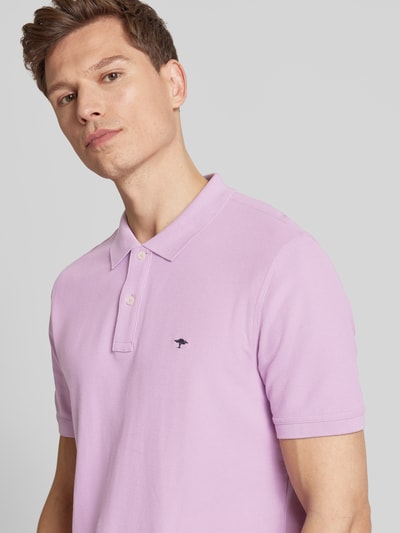 Fynch-Hatton Regular fit poloshirt met logostitching Lila - 3