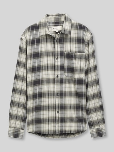 Tom Tailor Denim Koszula casualowa o kroju relaxed fit z brustaszą Grafitowy 2