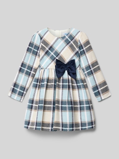 Mayoral Sukienka z kokardą i plisami Granatowy 1