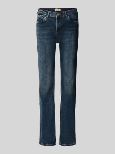 Produktfoto, blaue Straight Fit Jeans aus Baumwoll-Mix Modell 'JOYCE' von Cars Jeans, 5-Pocket-Design, sichtbare Wascheffekte, glatte Textur