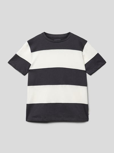 Tom Tailor T-Shirt mit Streifenmuster Graphit 1