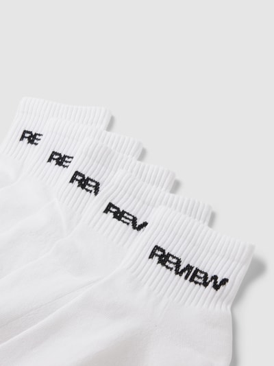 REVIEW Socken mit Label-Print Weiss 2