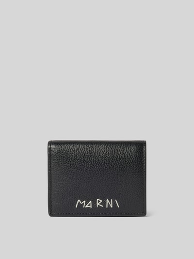 Marni Portemonnaie mit Label-Stitching Black 2