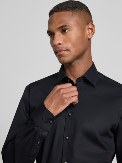 OLYMP Level Five Slim Fit Business-Hemd mit Kentkragen Black 3