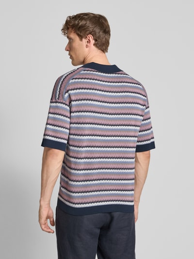 Drykorn Oversized poloshirt met V-hals, model 'LAURENZZO' Rosé - 5