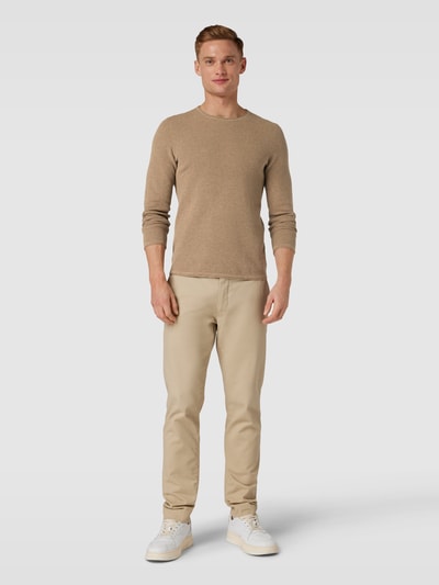 MCNEAL Gebreide pullover met structuurmotief Cognac gemêleerd - 1