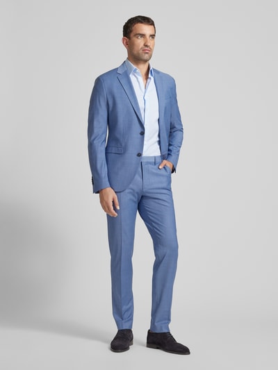 Christian Berg Men Regular Fit Business-Hemd mit fein strukturiertem Muster Bleu 1