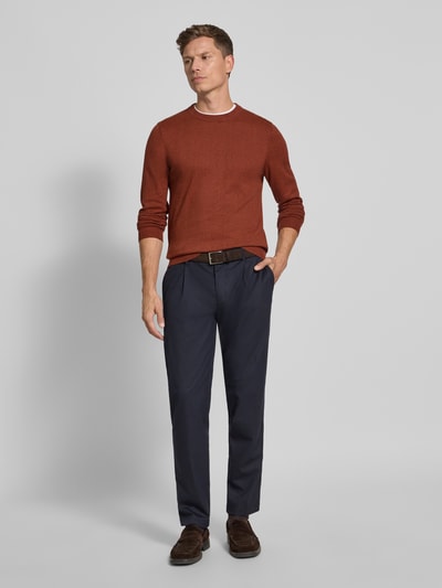 MCNEAL Strickpullover mit Kaschmir-Anteil Dunkelrot Melange 1