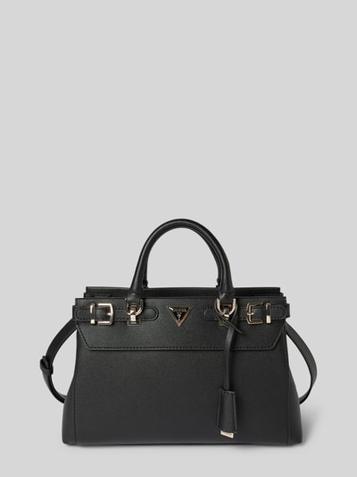 Guess Satchel mit Label-Applikation Modell 'ALI' Black 1